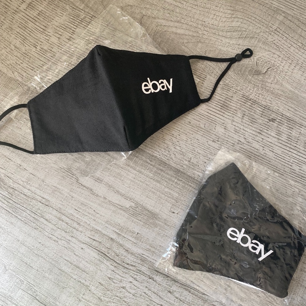 NWT EBAY Reusable Medical Face Masks, Earloops, Individually Wrapped, Black